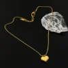 Anti Tarnish Curvy Heart Pendant Necklace