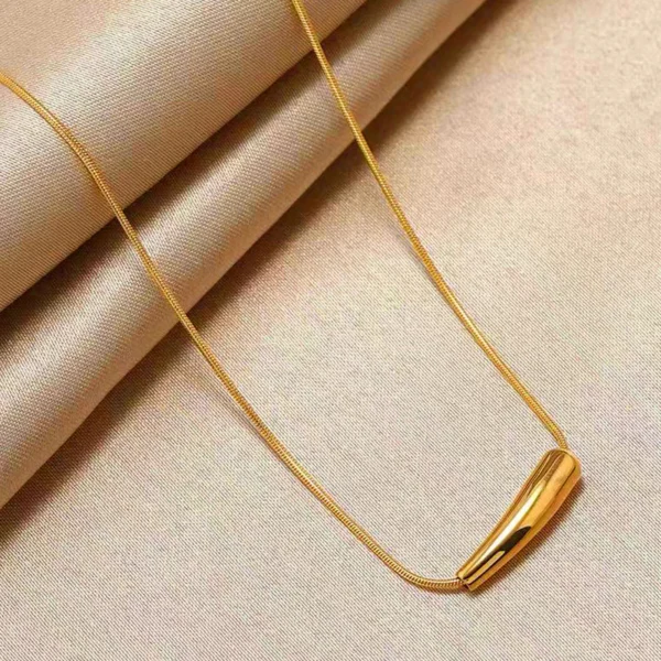 Anti Tarnish Teardrop Pendant Necklace