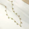 Anti Tarnish Geometrical Stone Necklace
