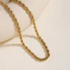 Anti Tarnish Twisted Chain Necklace