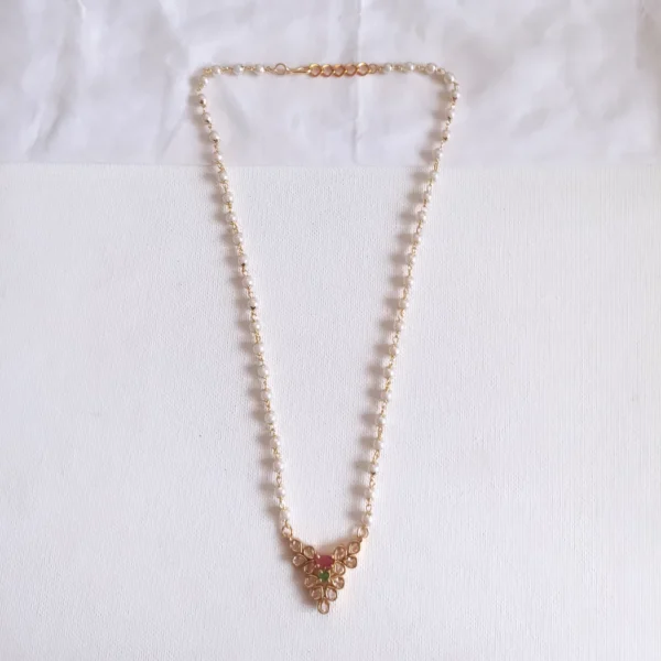 Floral Pearl Mope Necklace Set