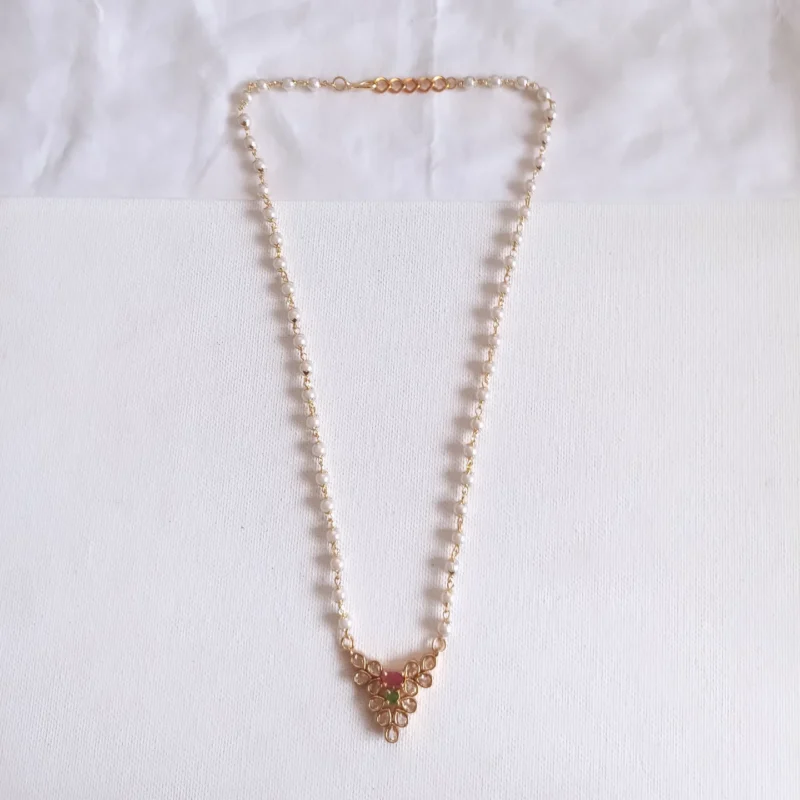 Floral Pearl Mope Necklace Set