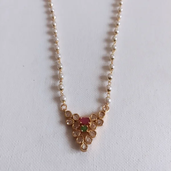 Floral Pearl Mope Necklace Set