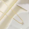 Anti Tarnish Hexagonal Pendant Necklace