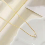 Anti Tarnish Hexagonal Pendant Necklace