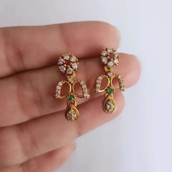 Traditional-Drop-Earrings-Adorned-with-Cubic-Zirconia-Stones