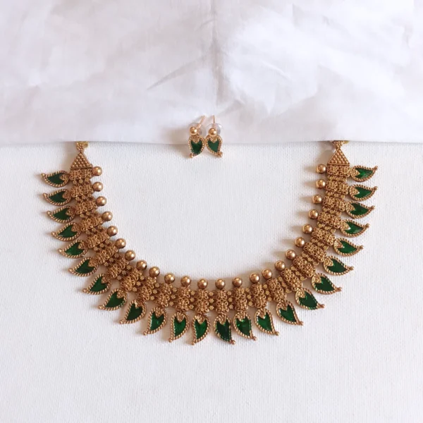 Antique Palakka Mango Necklace Set