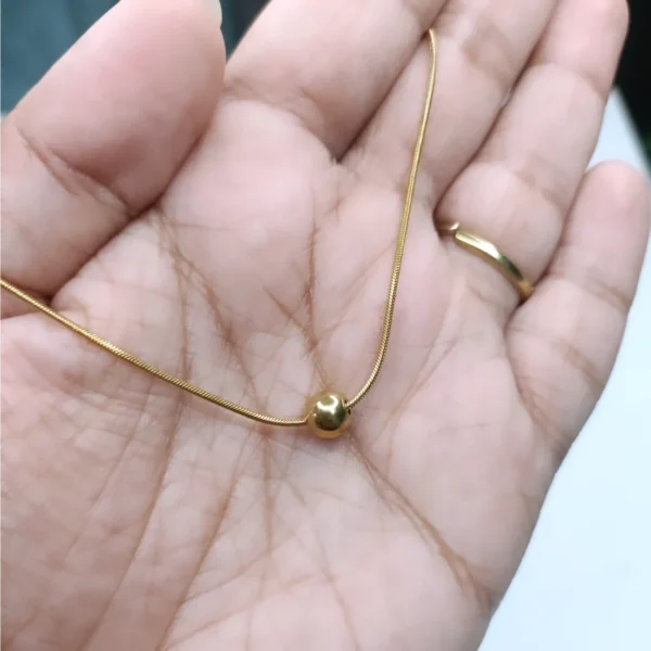 Anti Tarnish Ball Pendant Necklace