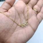 Anti Tarnish Olive Branch Necklace
