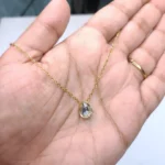 Anti Tarnish Teardrop Pendant Necklace