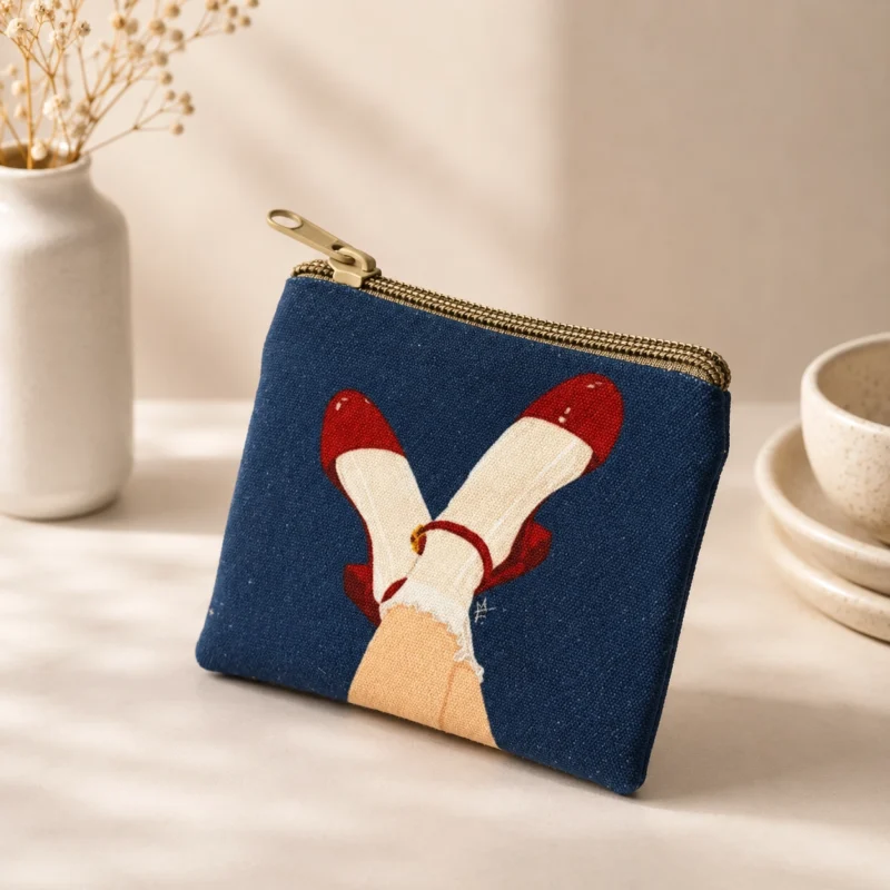 Blue Denim Coin Pouch