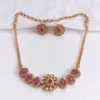 Floral AD Attigai Necklace Set