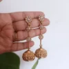 Matte-Finish-Lightweight-Kemp-white-Flower-Long-Jhumkka-Earrings