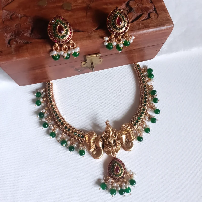 Lakshmi Elephant Hasli Necklace