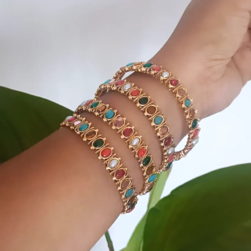 Antique Navratna Bangles