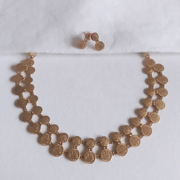 Double Layer Kasu Necklace Set