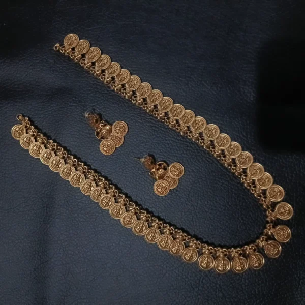 Lakshmi Coin Long Necklace Set