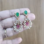 White Zircon Drop Earrings