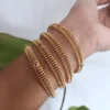 Ruby Green Stone Bangles Set