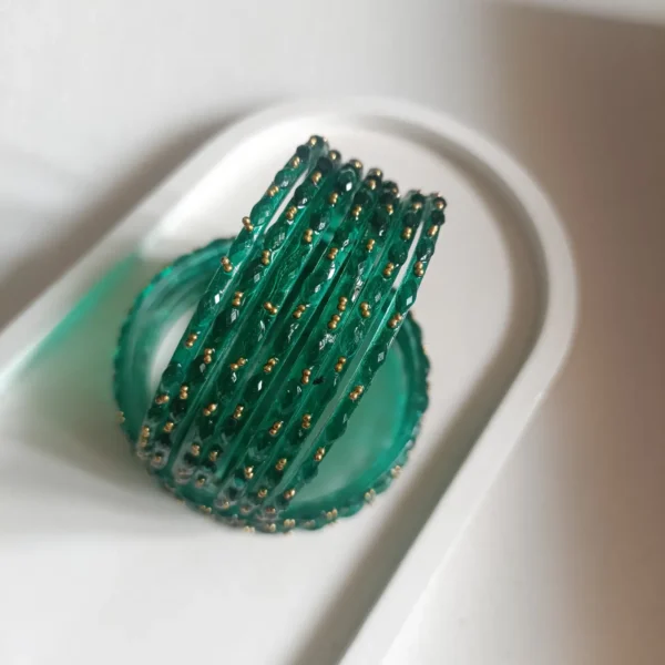 Budget-Friendly-Trending-Glossy-Raindrop-Glass-Emerald-Green-Bangles-Set