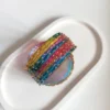 Glossy Raindrop Glass Bangles Set