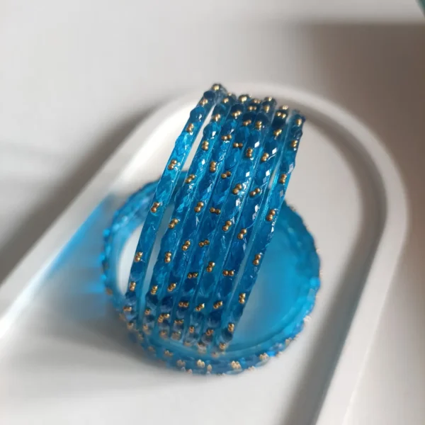 Budget-Friendly-Trending-Glossy-Raindrop-Glass-Tarquoise-Blue-Bangles-Set