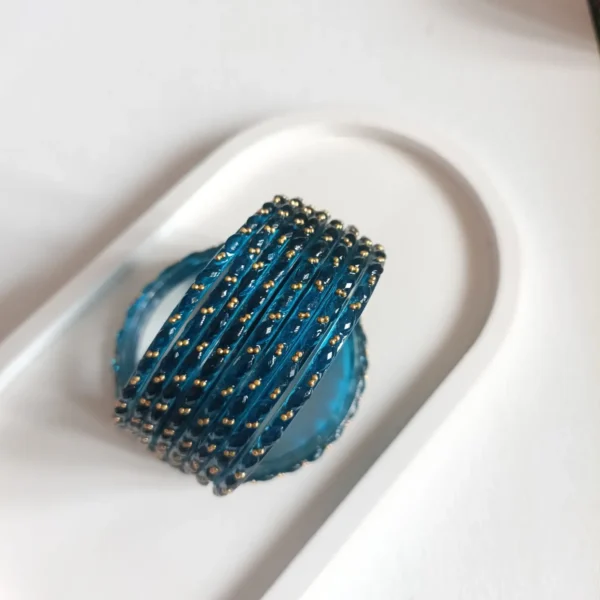 Budget-Friendly-Trending-Glossy-Raindrop-Glass-teal-Blue-Bangles-Set
