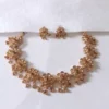 Multi Stone Floral Necklace Set