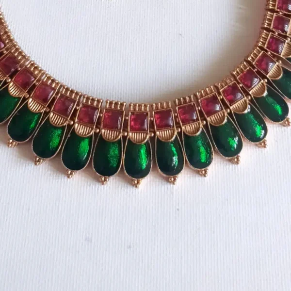 Kovai Palakka Green Necklace Set
