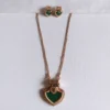 Green Palakka Pendant Necklace Set