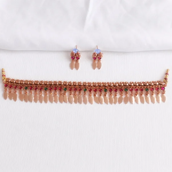 Multi Stone Elakkathali Necklace Set