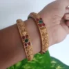 Non-Idol-Design-Matt-Finish-Kempu-Stone-Bangles
