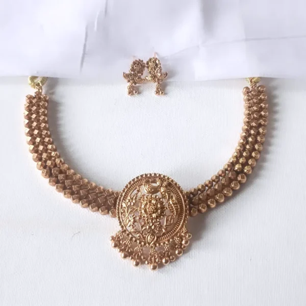 Multi Layer Golden Beads Necklace Set