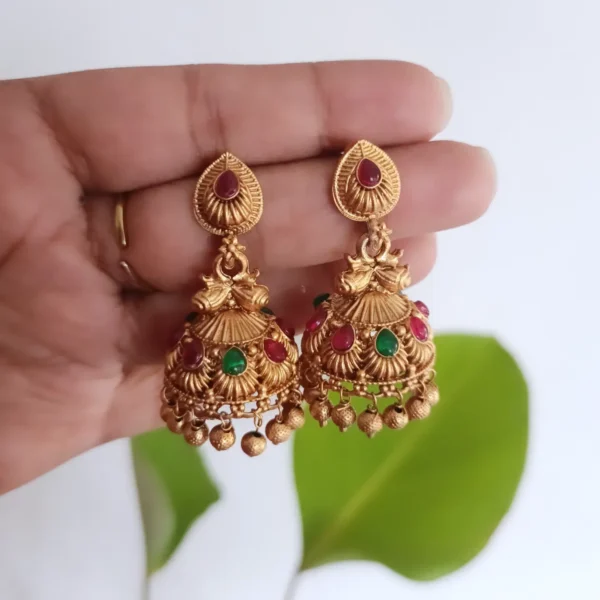 Dome Shaped Jhumka Earrings