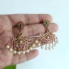 Green-and-Ruby-Pota-Stones-Chandbali-Earrings