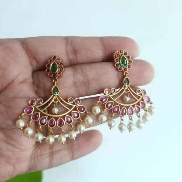 Green-and-Ruby-Pota-Stones-Chandbali-Earrings