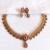 Non-Idol-Multi-Kempu-Stones-Floral-Pattern-Necklace