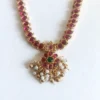 Non-Idol-Ruby-Kemp-Stones-with-Pearl-Hangings-Necklace