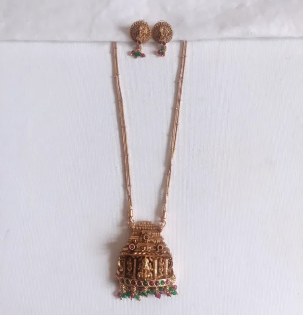 Meenakari Lakshmi Kovil Necklace Set