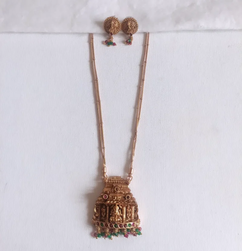Meenakari Lakshmi Kovil Necklace Set
