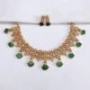 Palakka Hanging Drops Necklace Set