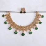 Palakka Hanging Drops Necklace Set