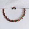 Ruby Green Nagapadam Choker Set