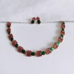 Ruby Green Nagapadam Choker Set