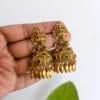 Traditional-Temple-Design-Green-Elakkathali-Jhumka
