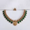 Green Palakka Round Necklace Set