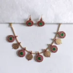 Lakshmi Kasu Floral Necklace Set
