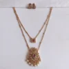 Double Chain AD Pendant Necklace Set