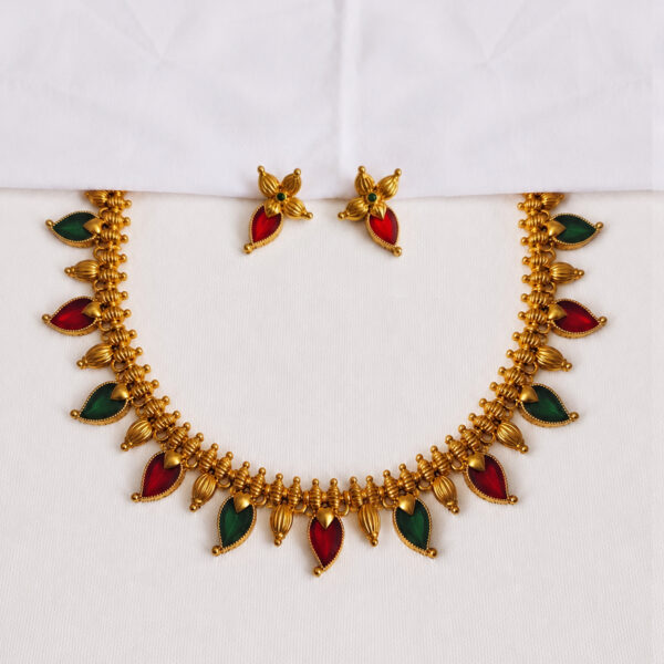 Kerala Mango Palakka Necklace Set