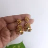 Filigree Golden Bead Jhumka Earrings